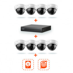 Тестовый комплект видеонаблюдение для коттеджа UHD